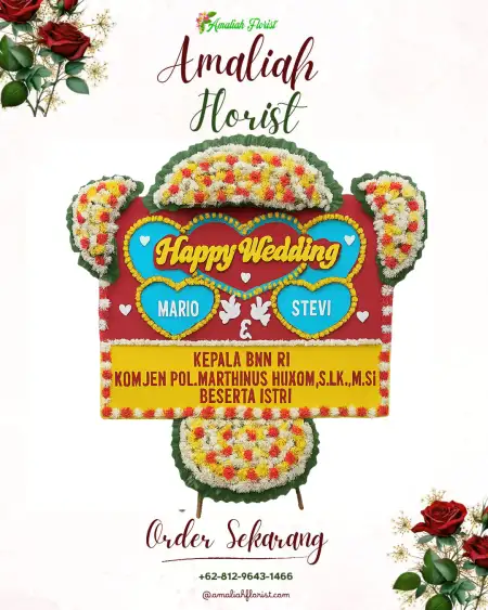 Papan Bunga Pernikahan Babakan